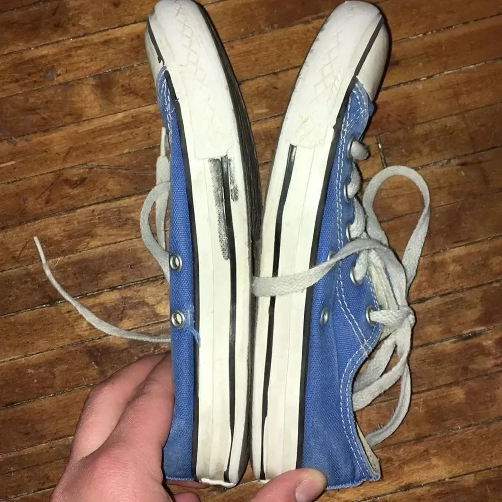 Converse blue trendy low top streetwear boat shoes